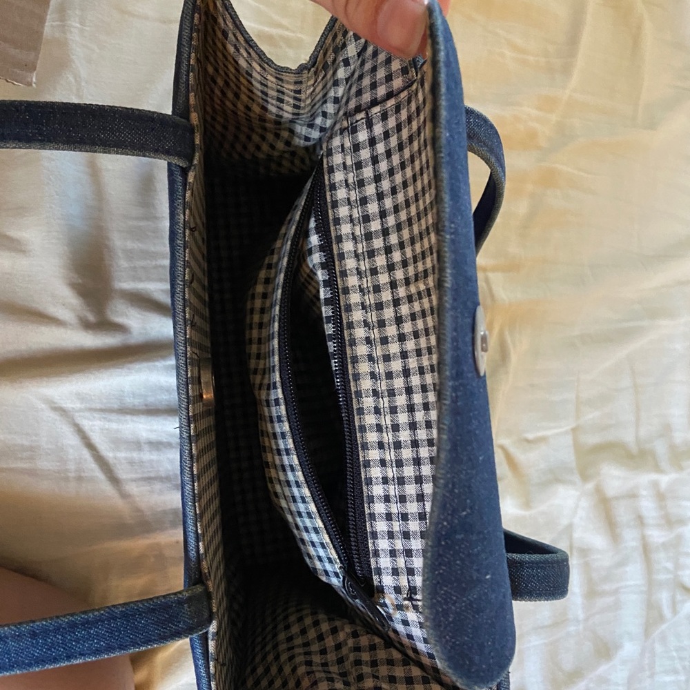 Kate Spade blue denim jean tote bag purse - Picture 2 of 4